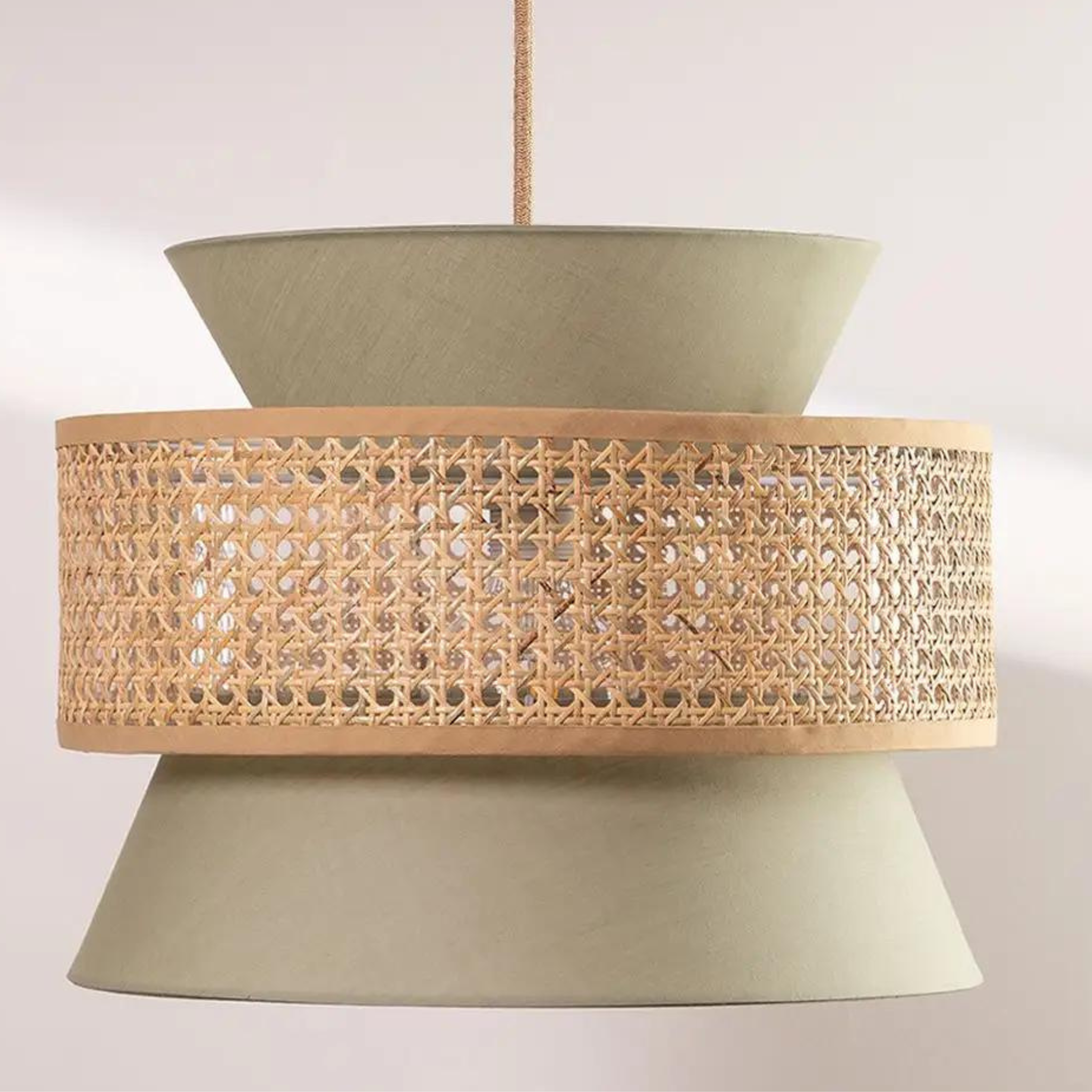 Cane Webbing Lamp | Ceiling Rattan Pendant Lamp LP-4